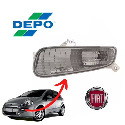 FRECCIA ANTERIORE SINISTRA SX BIANCO FIAT GRANDE PUNTO EVO 2009> FANALE FANALINO