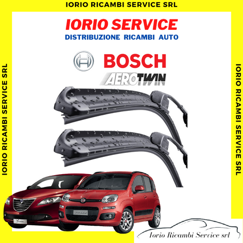 SPAZZOLE TERGICRISTALLO ANT. BOSCH FIAT PANDA D.2012 YPSILON D.2011 QASHQAI 1S.