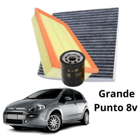 KIT TAGLIANDO PER FIAT GRANDE PUNTO 8V FILTRI OLIO - ARIA - ABITACOLO