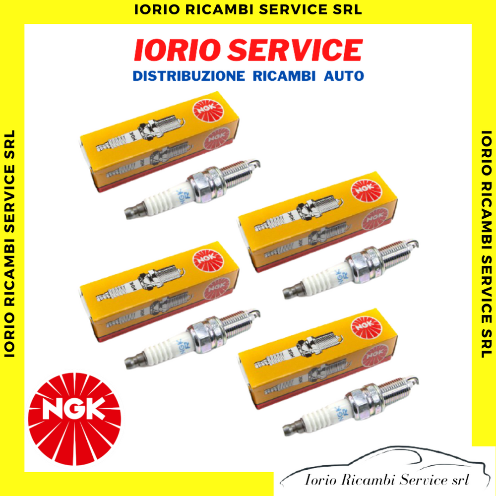 KIT 4 CANDELE NGK ZKR7A10 FIAT PANDA YPSILON 312 NEW 500 GRANDE PUNTO EVO BNZ 8V