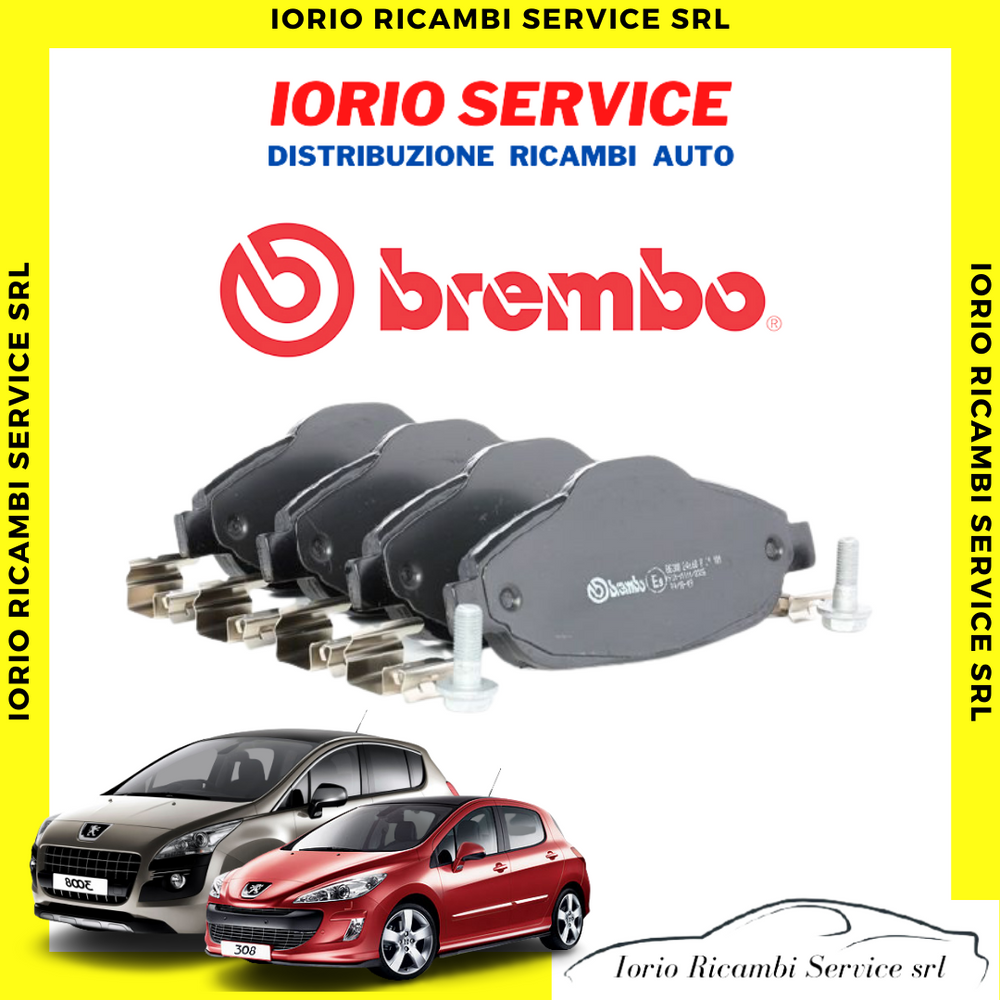 PASTIGLIE FRENI BREMBO ANTERIORI per PEUGEOT 308 3008 PASTICCHE PATTINI