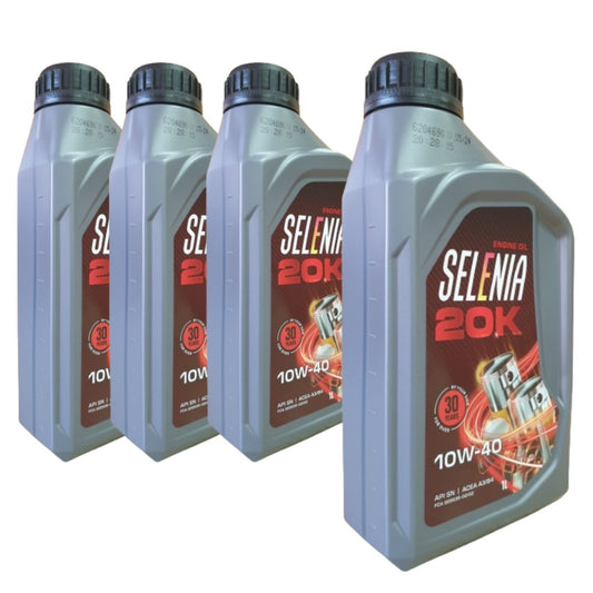 4 LITRI OLIO MOTORE SELENIA 20K 10W40 A3/B3 FIAT 9.55535-G2 MOTORI BENZINA E3 E4
