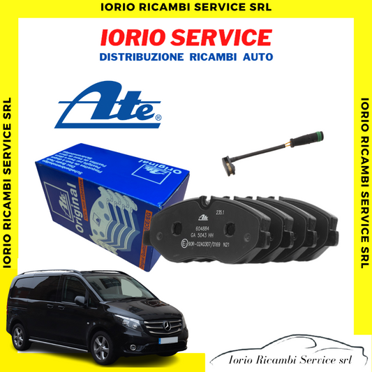 PASTIGLIE PATTINI FRENI ANTERIORI + SENSORE MERCEDES CLASSE V VITO W447 DAL 2014