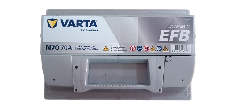 BATTERIA VARTA N70 START&STOP AFB/TR760 70AH 760A-278x175x190 mm- 570500076