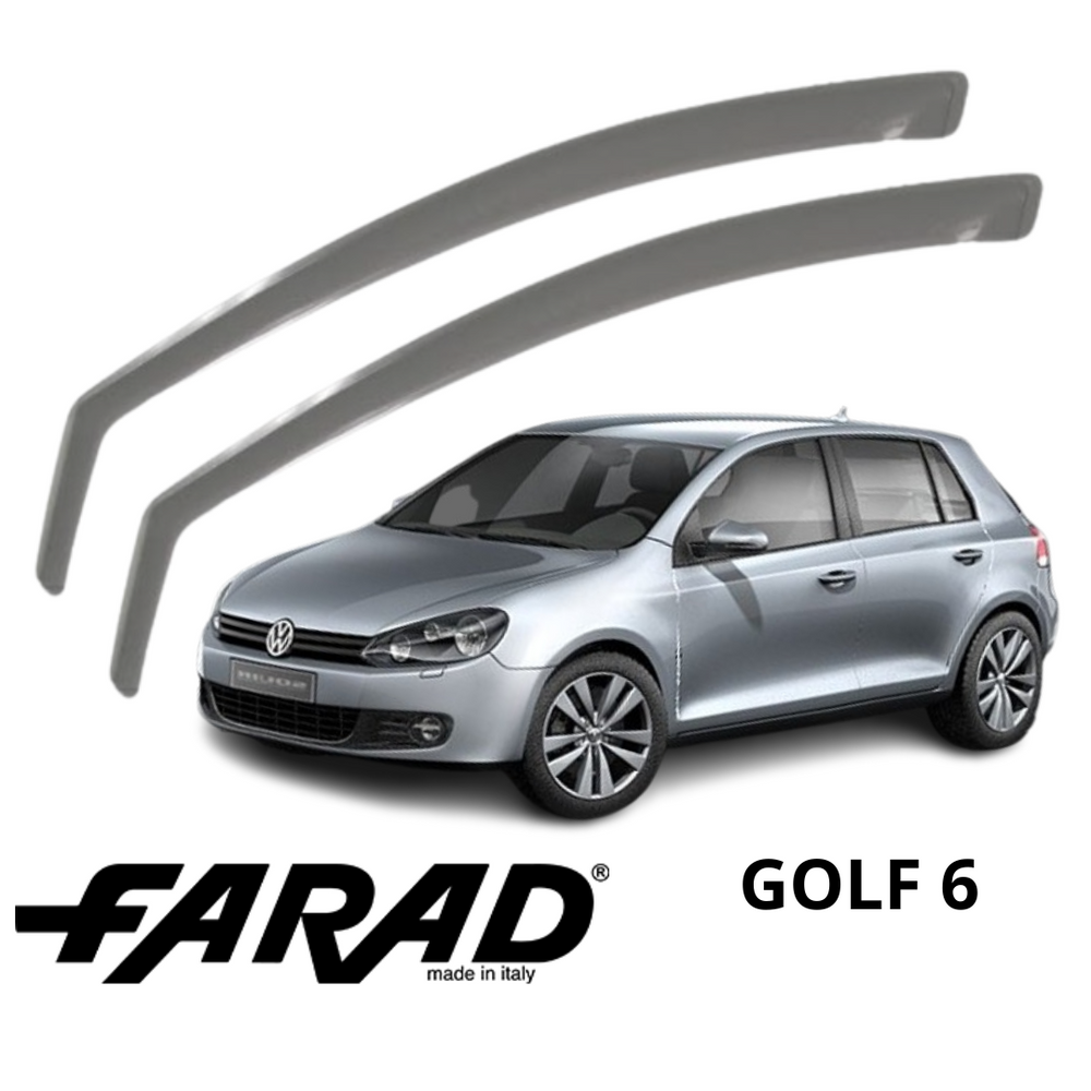 DEFLETTORI ARIA per GOLF 6 VI dal 2008 al 2012 5p FARAD fumè ANTITURBO ANTIVENTO