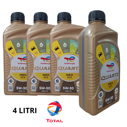 4 LT TOTAL QUARTZ INEO ECS OLIO MOTORE 5W30 ACEA C2 PSA B712290