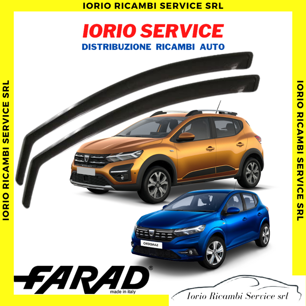 DEFLETTORI ARIA DACIA SANDERO E SANDERO STEPWAY 2021> FARAD fumè ANTITURBO