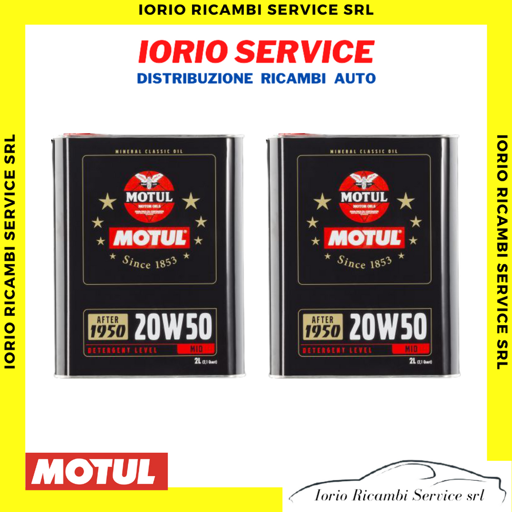4 LT MOTUL CLASSIC OLIO MOTORE MINERALE 20W50 AUTO D' EPOCA SF / CC API SF / CF