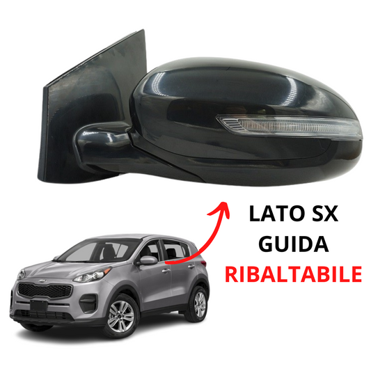 SPECCHIO ELETTRICO TERMICO SINISTRO RIBALTABILE KIA SPORTAGE 01/2016 - 08/2018