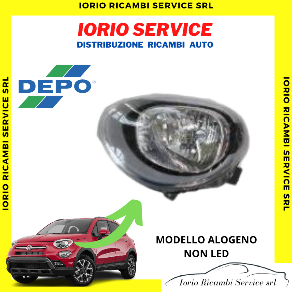 FARO FANALE PROIETTORI ANTERIORE SUPERIORE SINISTRO FIAT 500X DAL 2015 (NO LED)