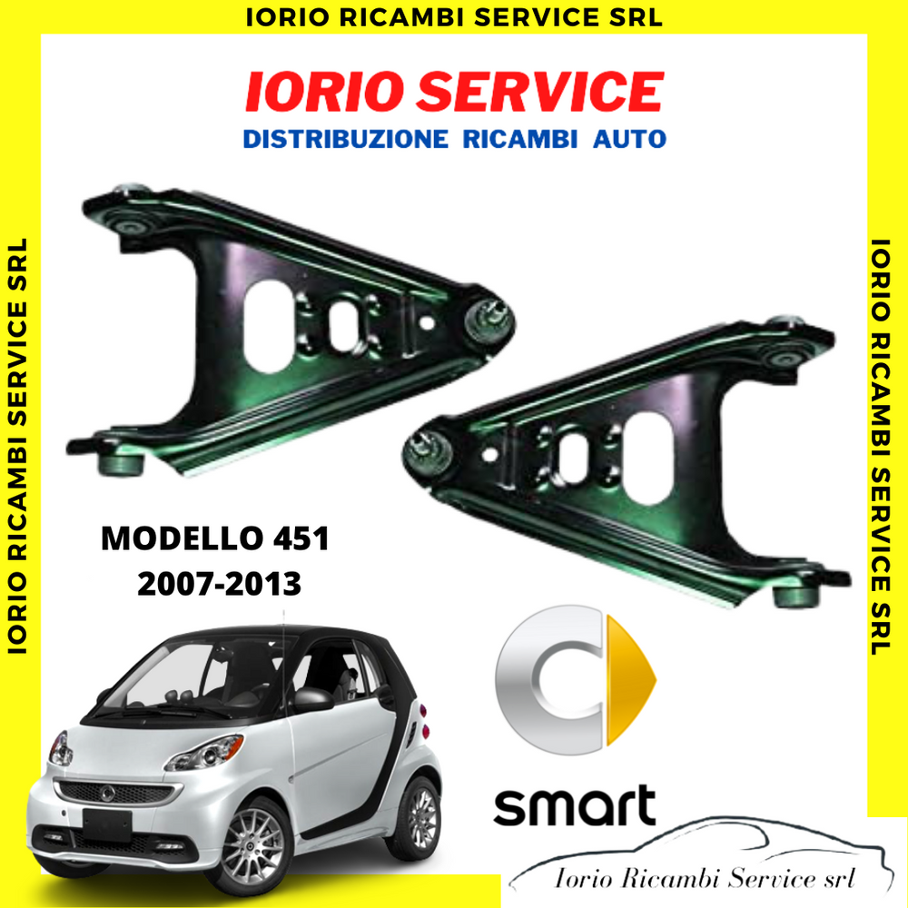 2 BRACCI OSCILLANTI COMPLETI SMART FORTWO 451 2 POSTI 2 PORTE 2007>2013