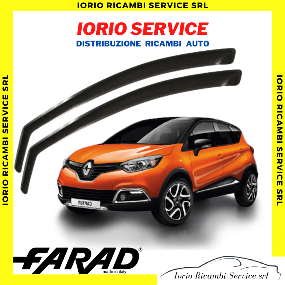DEFLETTORI ARIA per RENAULT CAPTUR 2013 - 2019 FARAD fumè ANTITURBO ANTIVENTO
