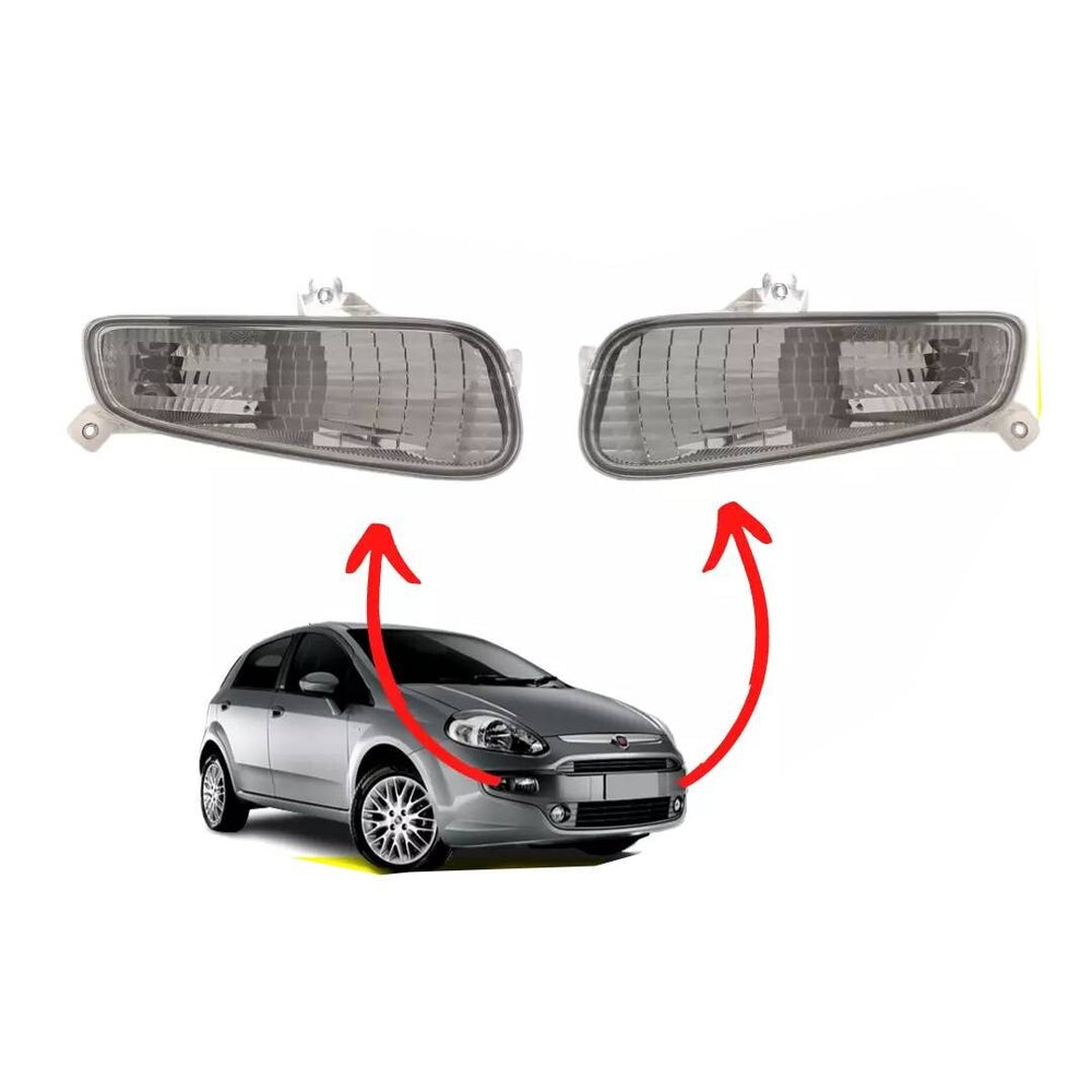 COPPIA FRECCE ANTERIORI DXSX BIANCHE FIAT GRANDE PUNTO EVO 2009> FANALI FANALINI
