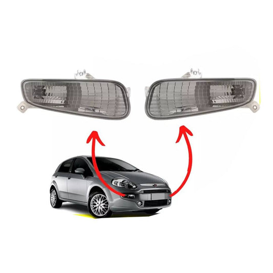 COPPIA FRECCE ANTERIORI DXSX BIANCHE FIAT GRANDE PUNTO EVO 2009> FANALI FANALINI
