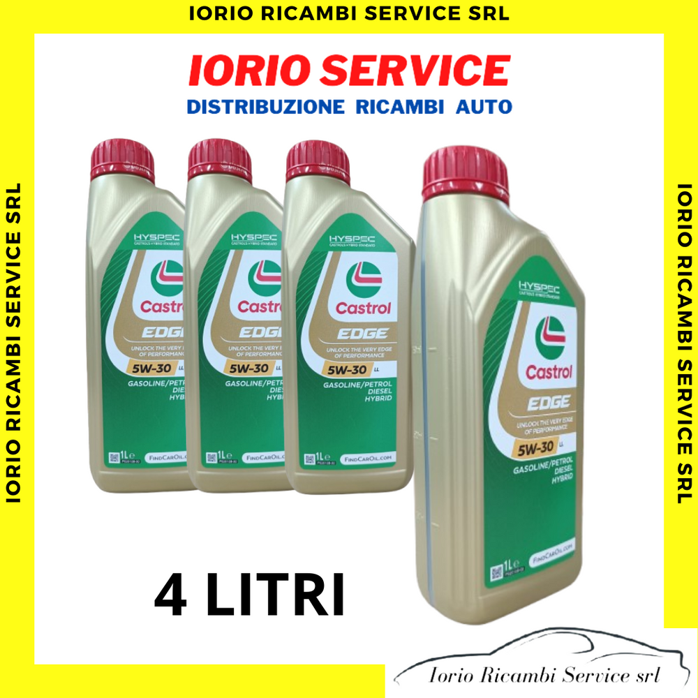 4 LITRI OLIO MOTORE CASTROL EDGE 5W30 LL BENZINA - DIESEL - HYBRID - ACEA C3