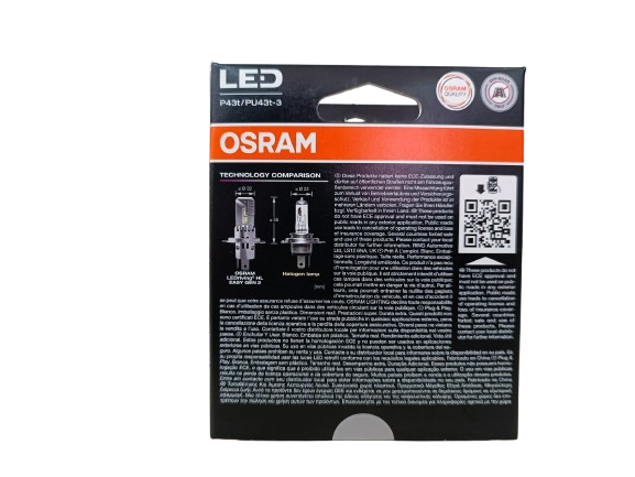 KIT 2 LAMPADE OSRAM H4 H19 LED GEN.2 / 6000K LUCE BIANCA NO ADATTATORI +120%