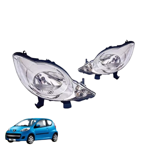 COPPIA FARI PEUGEOT 107 FANALI PROIETTORI ANTERIORI DA 2005 A 2011 NON RESTYLING