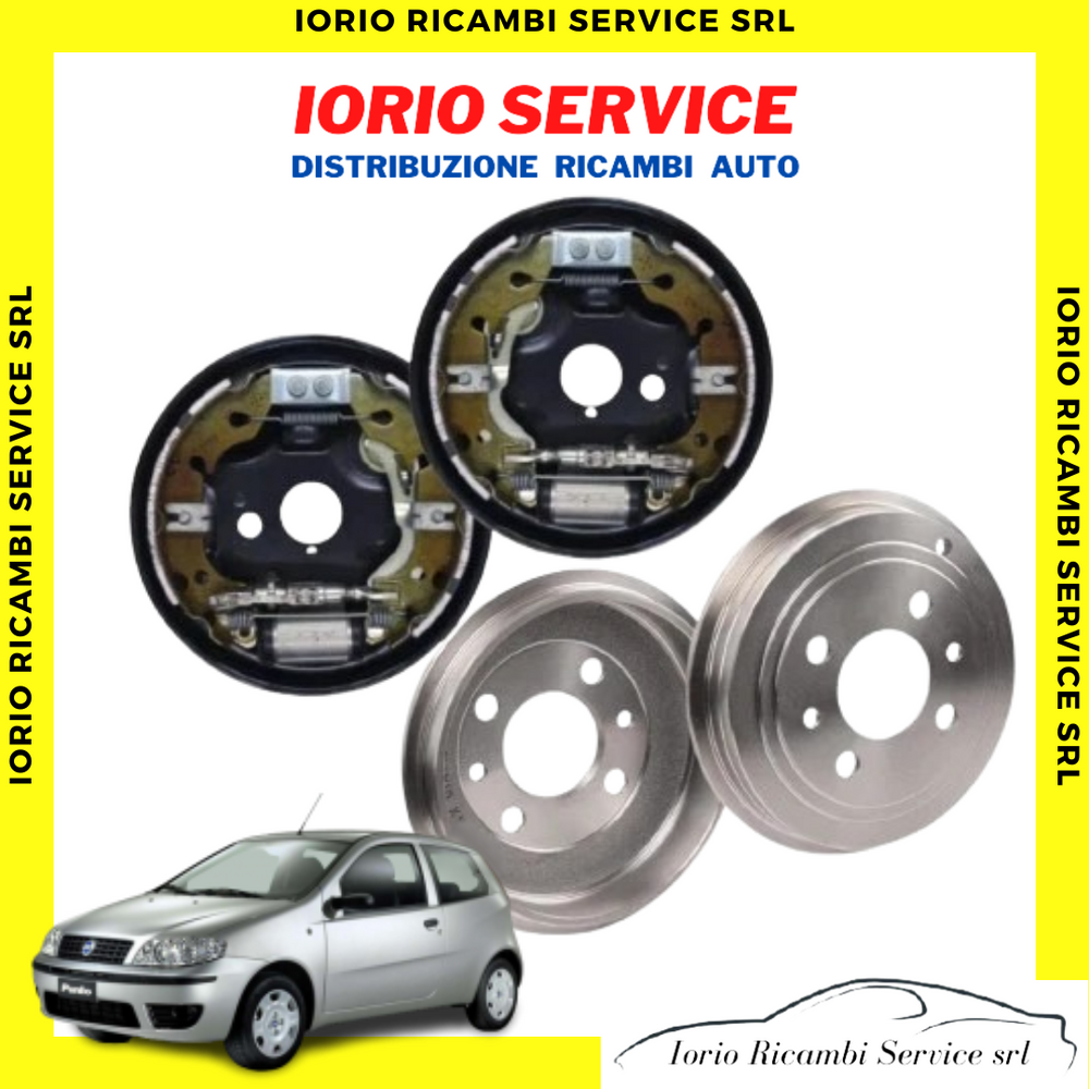 KIT GANASCE + TAMBURI FRENI IBS 5002 POST. FIAT NUOVA PUNTO 188 (CON ABS)