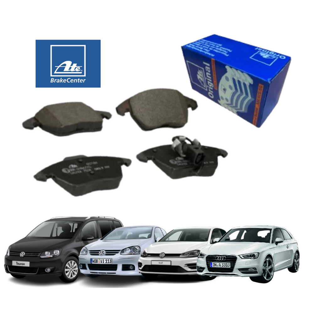 PASTIGLIE FRENI ANTERIORI ATE 607184 PER GOLF V / VI  / AUDI A3 WV-TURAN/ PASSAT