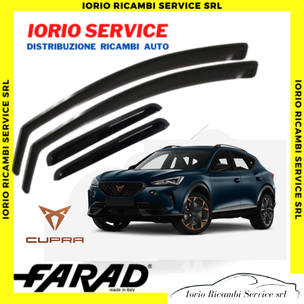 KIT SET 4 DEFLETTORI ARIA CUPRA FORMENTOR 5P>2020 FARAD fumè ANTITURBO ANTIVENTO