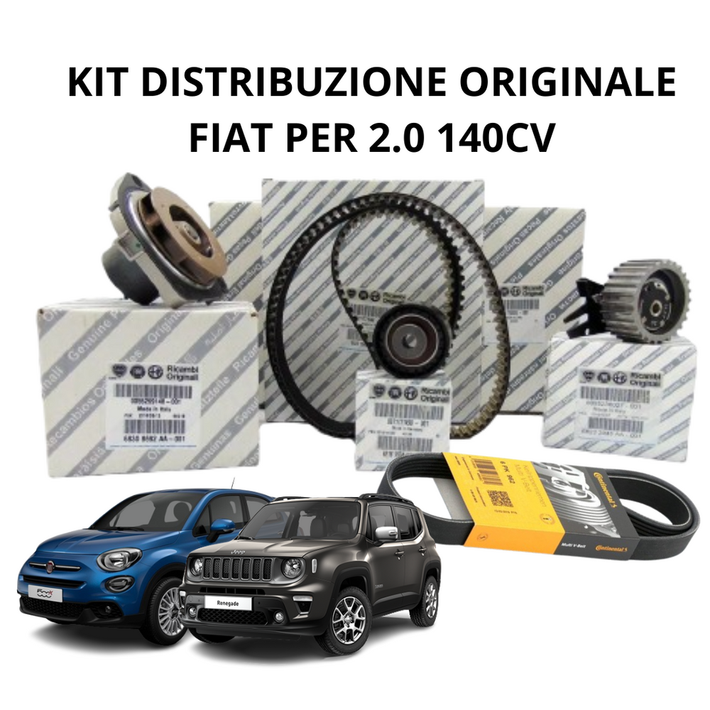 KIT DISTRIBUZIONE + POMPA ACQUA ORIGINALE FIAT +CINGHIA PV 500X RENEGADE 2.0 MJT