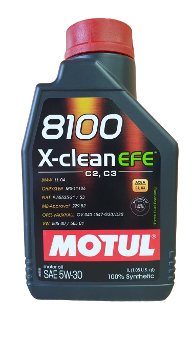 4 LITRI OLIO MOTORE MOTUL 5W30 8100 X-CLEAN EFE ACEA C2 C3 SINTETICO 100%