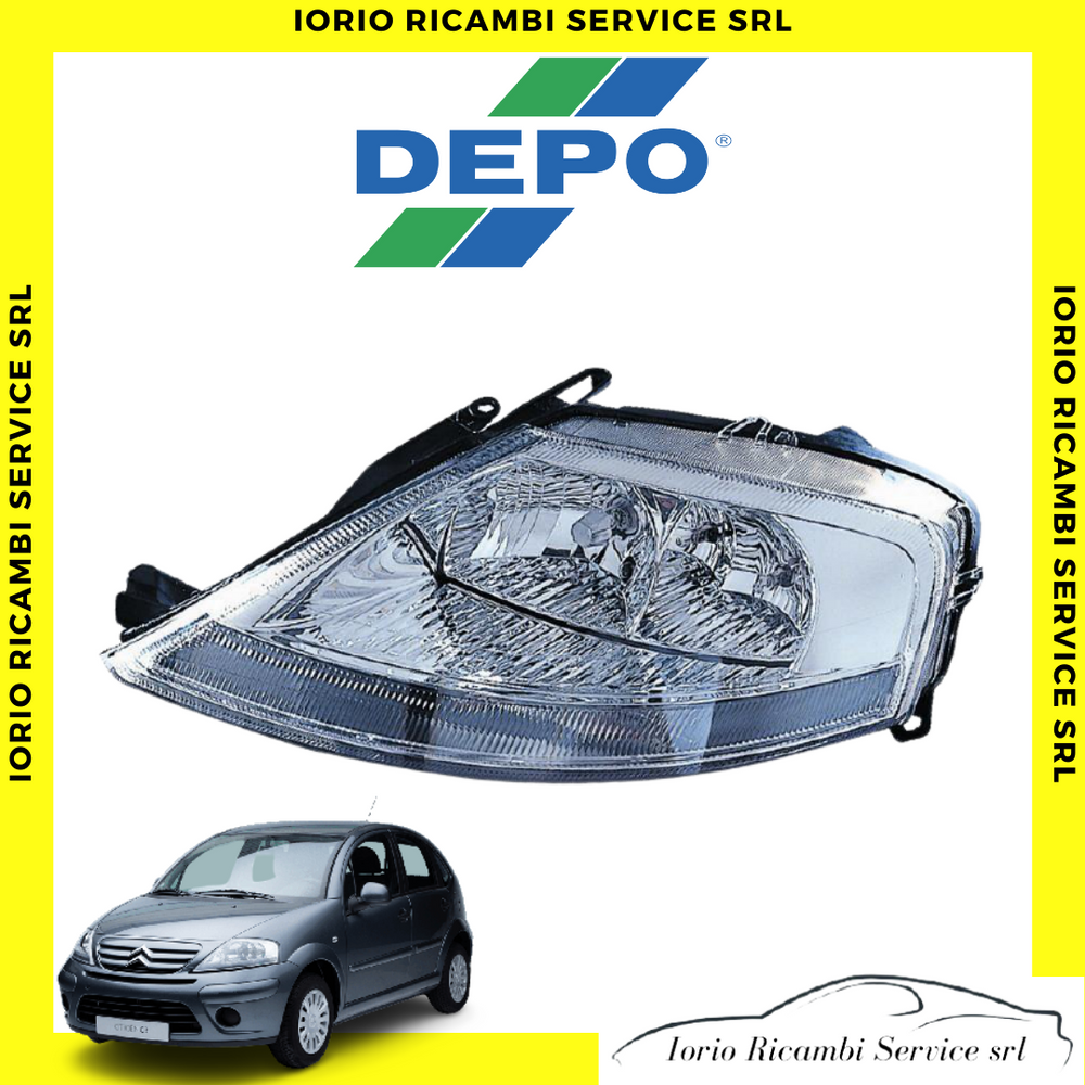 FARO ANTERIORE CITROEN C3 I 2002>2009 H1 H7 DESTRO DX FANALE PROIETTORE