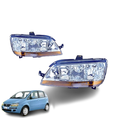 COPPIA FARI ANTERIORI FRECCIA ARANCIO FIAT IDEA SENZA FENDINEBBIA INCORPORATI