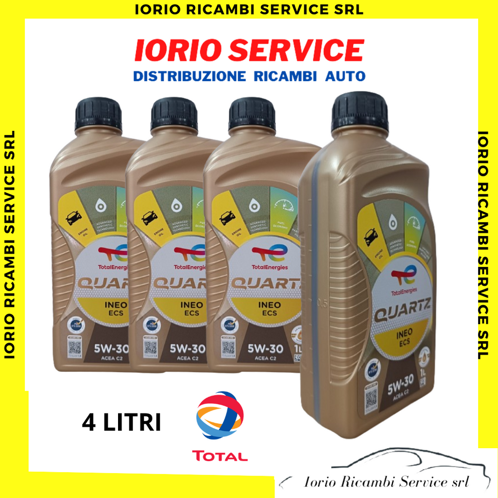 4 LT TOTAL QUARTZ INEO ECS OLIO MOTORE 5W30 ACEA C2 PSA B712290