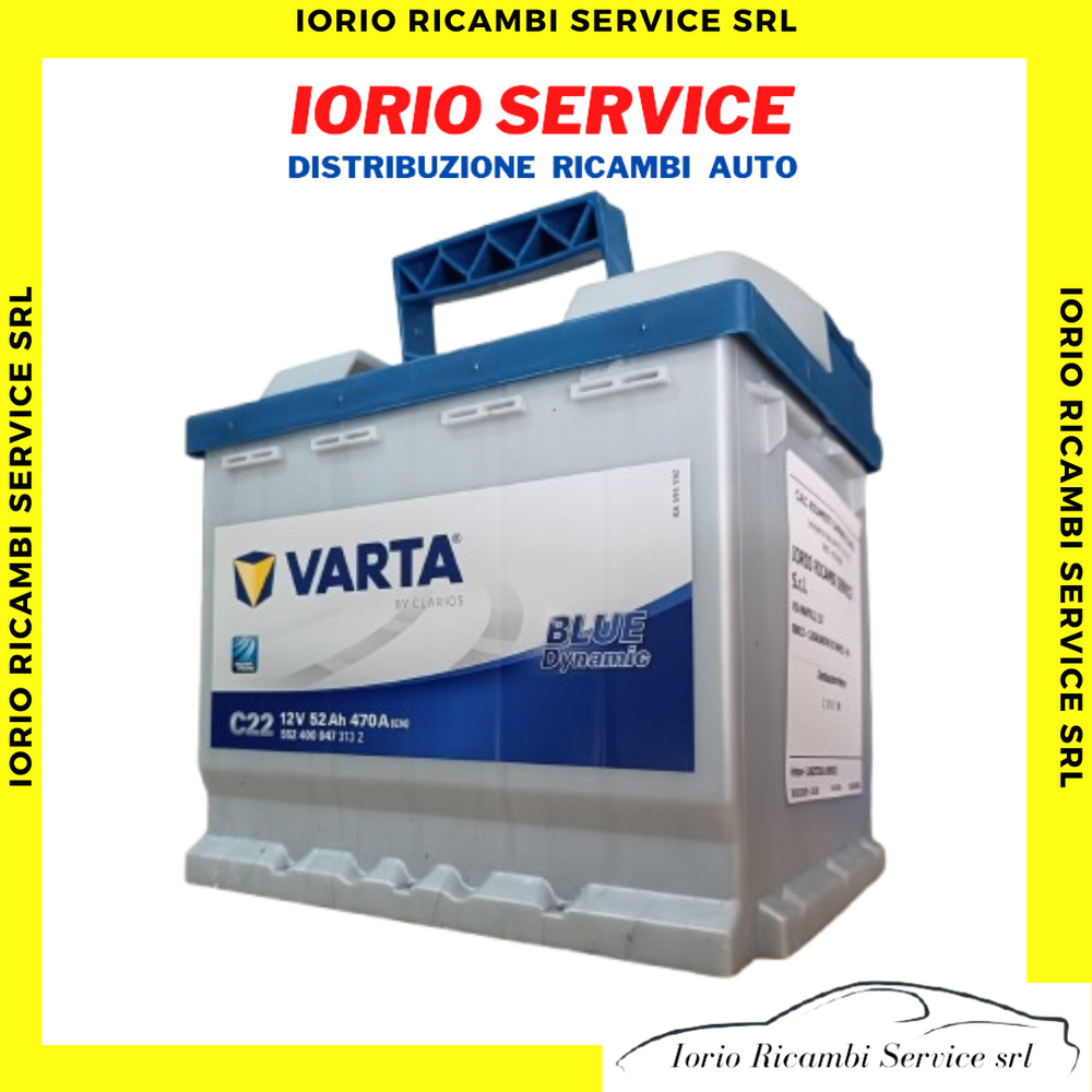 BATTERIA AUTO VARTA NUOVA 50Ah 470A C22 POSITIVO DESTRA (+ DX) L1 50P 552400047