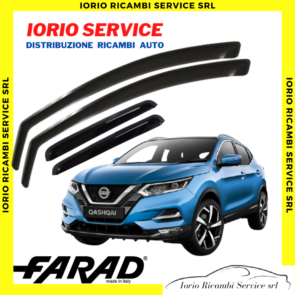 KIT 4 DEFLETTORI ARIA per NISSAN QASHQAI II J11 2014 2021 FARAD fumè ANTITURBO