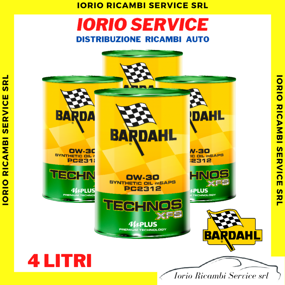 4 Litri Olio Motore Bardahl Technos XFS PC2312 0W30 ACEA C2 / PSA B71 2312