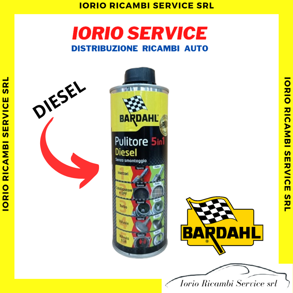 BARDAHL 5 IN 1 DIESEL 166031 PULITORE 500ml ADDITIVO PULIZIA FILTRO DPF-FAP- EGR