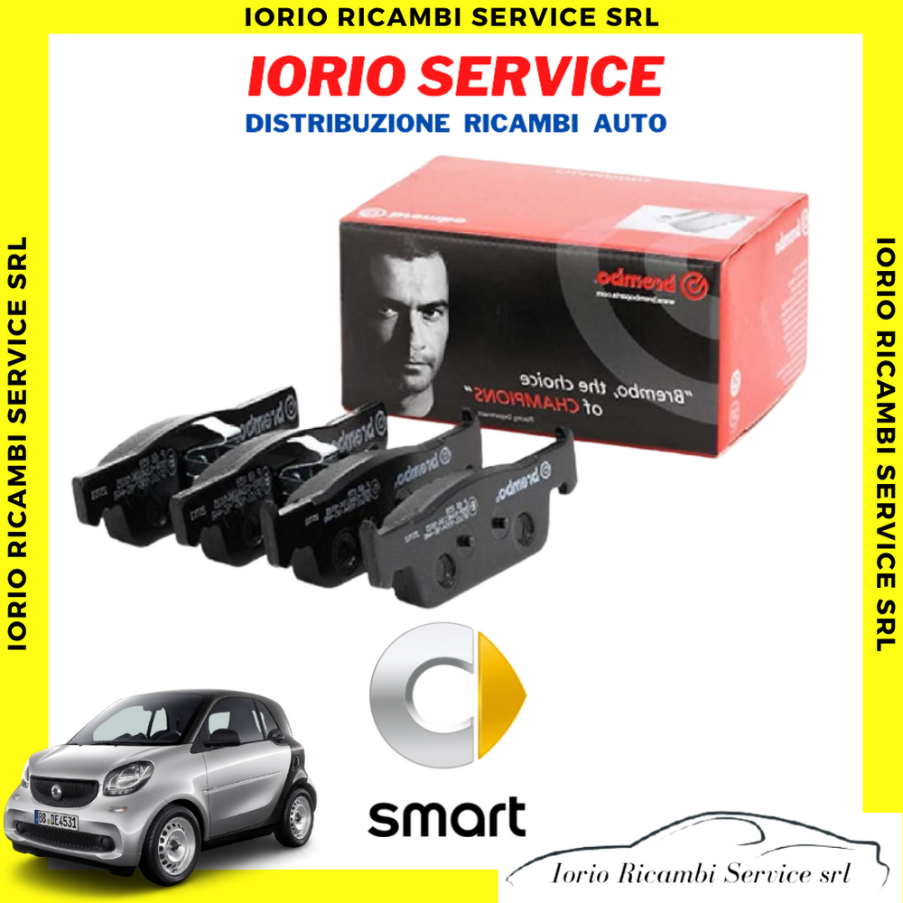 PASTIGLIE FRENI ANTERIORI BREMBO SMART FORTWO FORFOUR 453 RENAULT TWINGO >2014