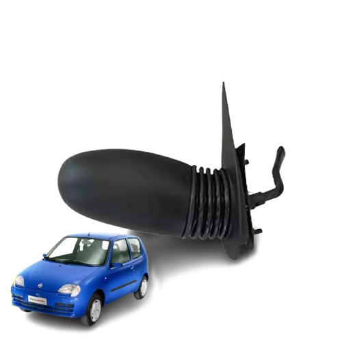 SPECCHIETTO RETROVISORE FIAT 600 SEICENTO DESTRO COMPLETO MANUALE NERO