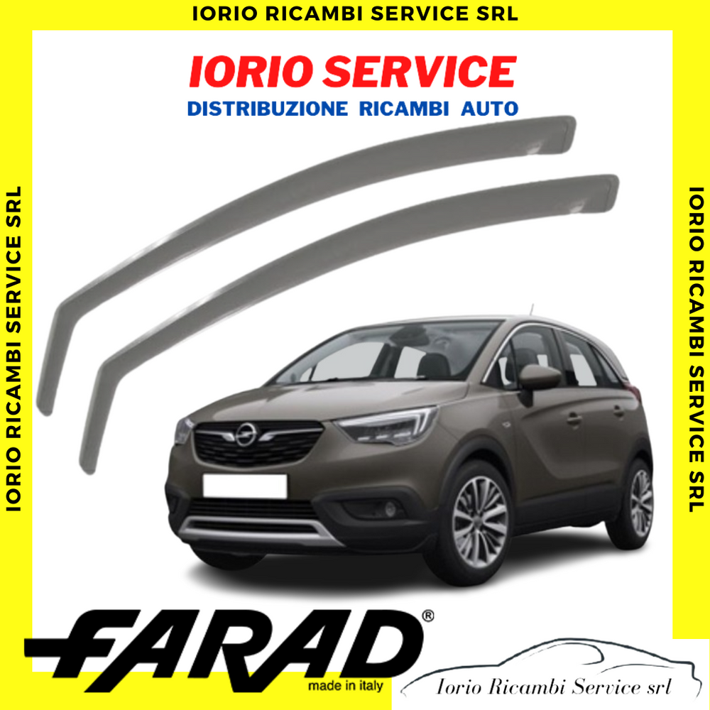 DEFLETTORI ARIA ANTERIORI PER OPEL CROSSLAND X FARAD fumè ANTITURBO ANTIVENTO