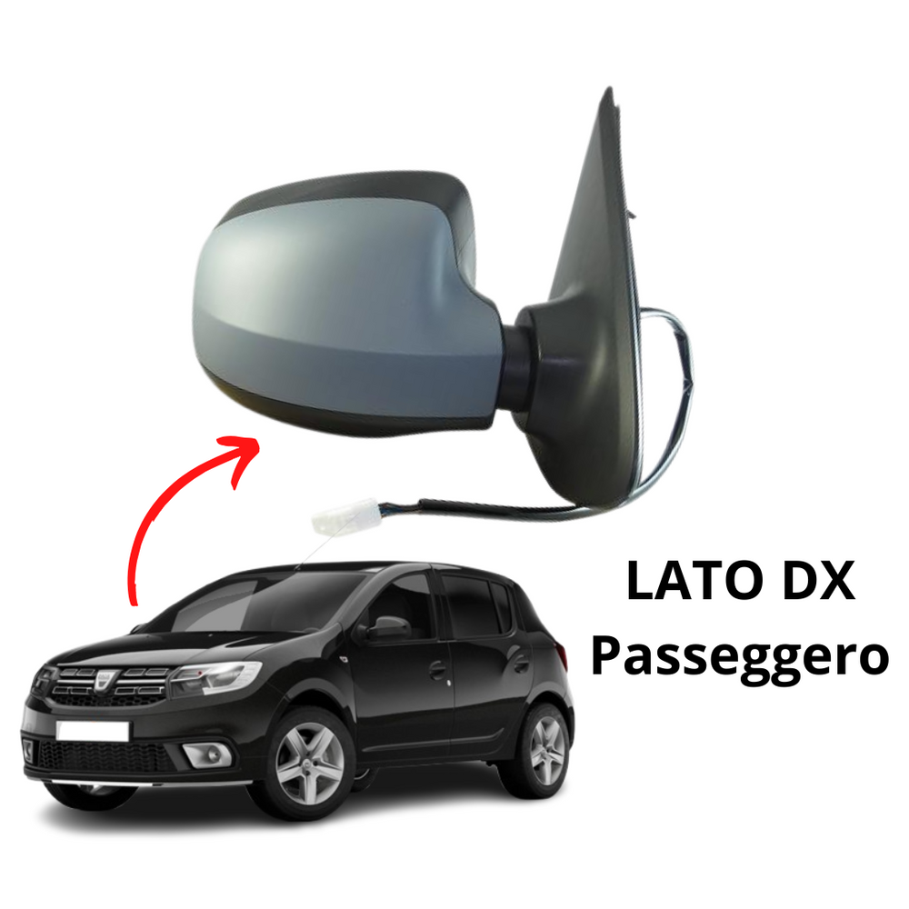 SPECCHIO COMPLETO DESTRO ELETTRICO TERMICO + SONDA DACIA SANDERO 01-2017/12-2020