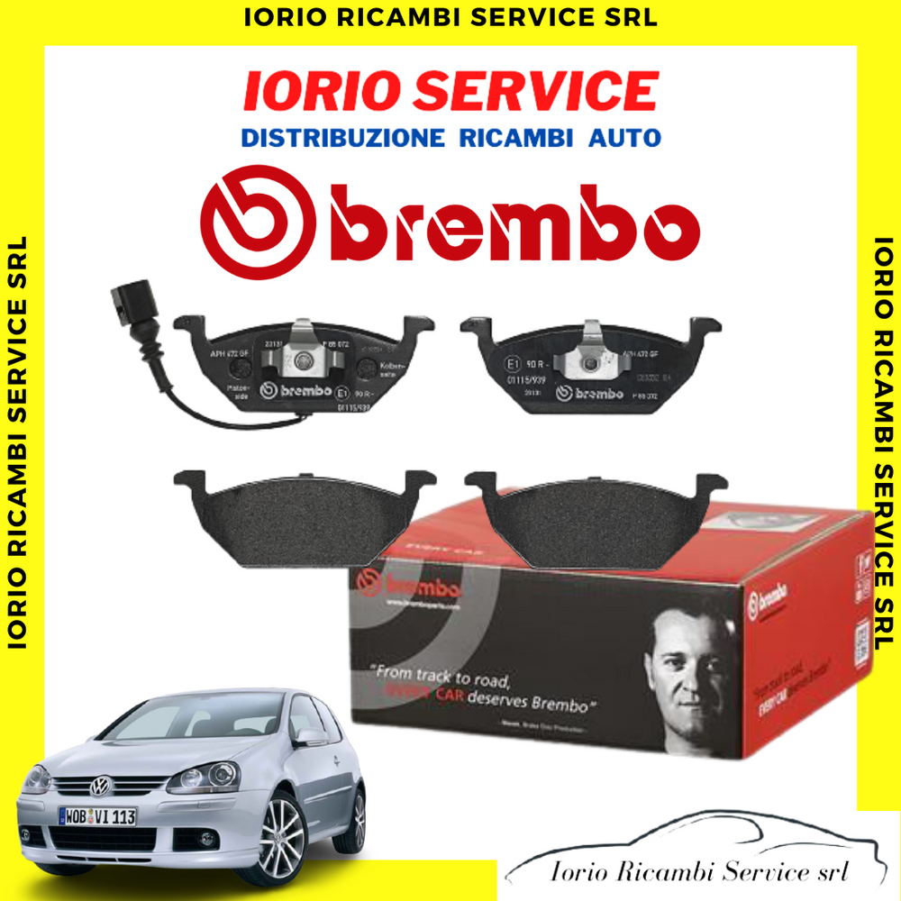 PASTIGLIE FRENI BREMBO P85072 ANTERIORI GOLF V AUDI A2 A3 POLO - UP