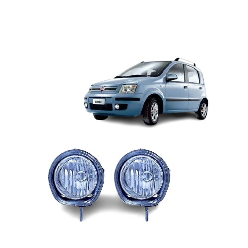 COPPIA FARETTI FARI FENDINEBBIA ANTERIORE DX SX FIAT PANDA 169 D.2009 DOBLO' 05