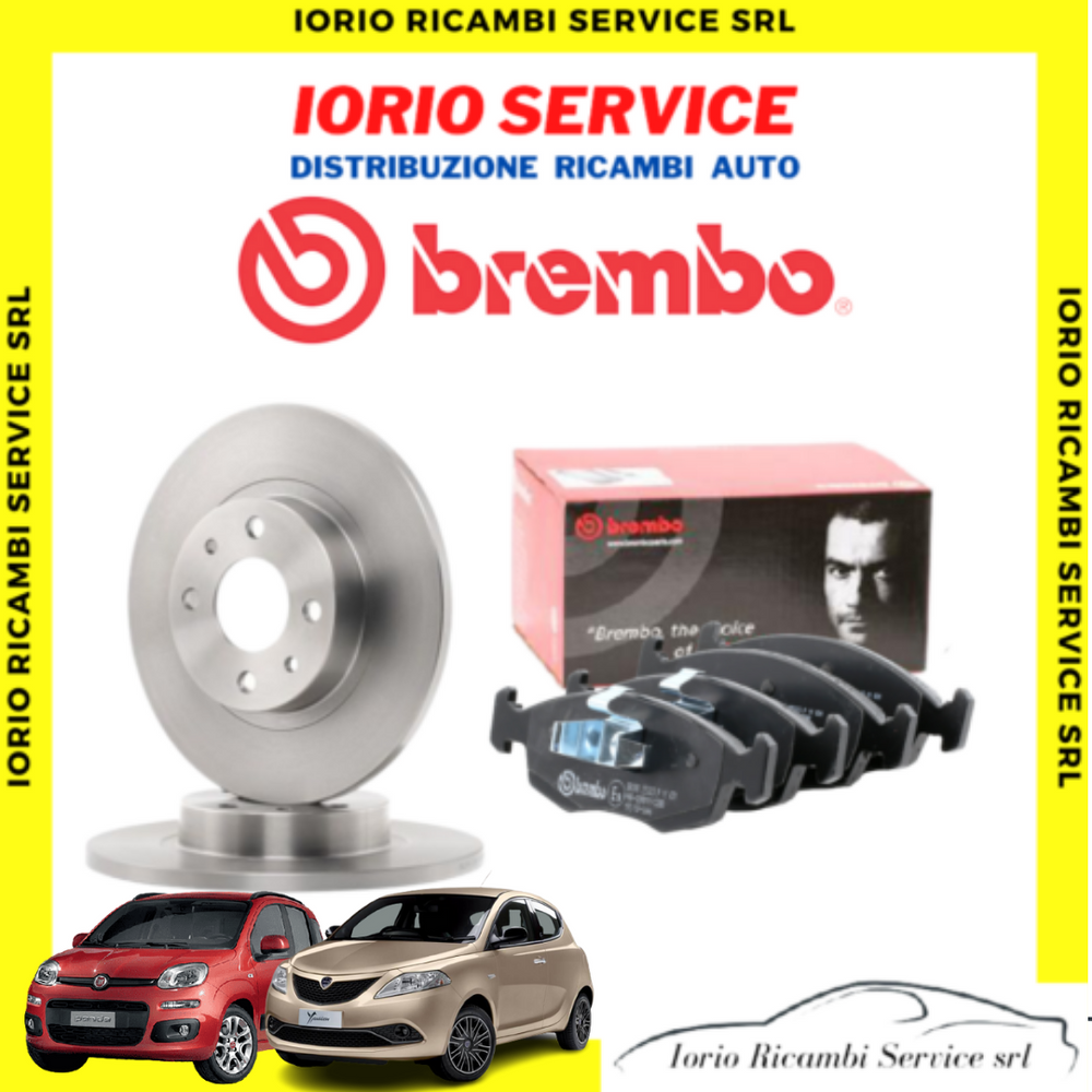KIT DISCHI + PASTIGLIE FRENO BREMBO FIAT PANDA 312 LANCIA YPSILON 312 12 BENZINA