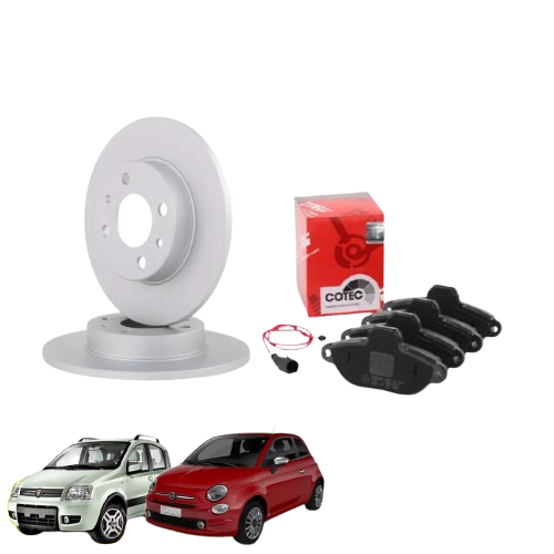 KIT DISCHI + PASTIGLIE FRENI ANTERIORI FIAT PUNTO PANDA 169 500 KA SEICENTO 8V
