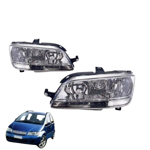 COPPIA FARI ANTERIORI FRECCIA BIANCA FIAT IDEA >06 SENZA FENDINEBBIA INCORPORATI