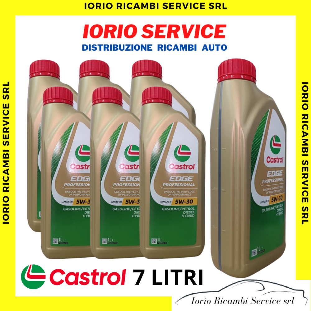 7 LITRI CASTROL 5W-30 EDGE PROFESSIONAL LONGLIFE III OLIO MOTORE VW 504/507/C30