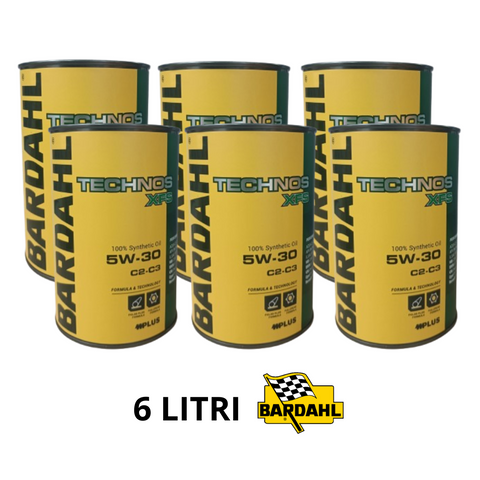 6 Litri Bardahl Technos 5W30 XFS C2 C3 Olio motore 342039 342040 Sintetico