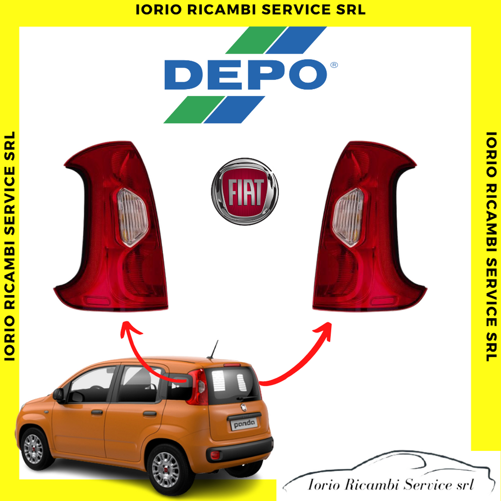COPPIA KIT FANALI FARI POSTERIORI STOP DESTRO SINISTRO FIAT PANDA 312 DAL 2012