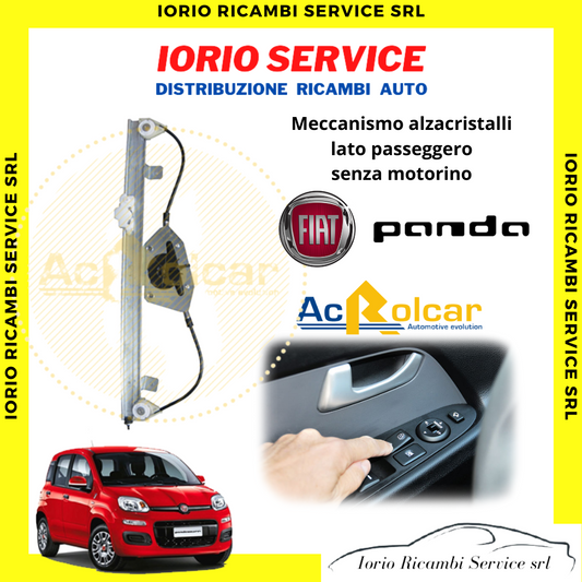 MECCANISMO ALZACRISTALLI SENZA MOTORINO ANTERIORE DESTRO FIAT PANDA 312 2012>