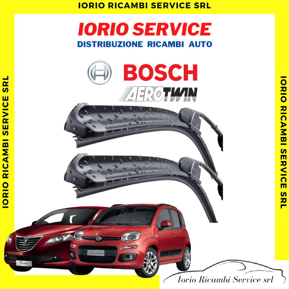 SPAZZOLE TERGICRISTALLO ANT. BOSCH FIAT PANDA D.2012 YPSILON D.2011 QASHQAI 1S.