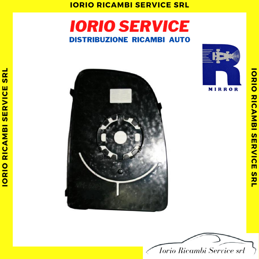 PIASTRA SPECCHIO SUPERIORE CURVO SINISTRO FIAT DUCATO BOXER VETRO SPECCHIETTO