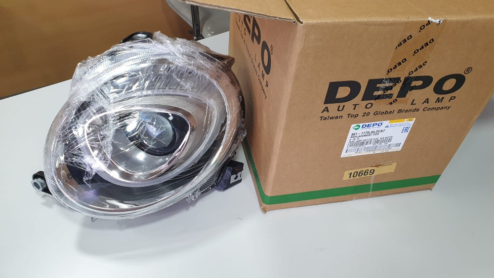 2 FARI FANALI PROIETTORI ANTERIORI SUPERIORI DX SX FIAT 500 RESTYLING DAL 2015