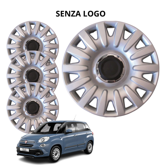 4 COPRICERCHI FIAT 500L COPPA RUOTA 16'' GRIGIO 1311 COPRIRUOTA SENZA LOGO